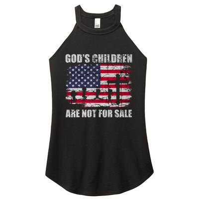 Gods Children Are Not For Sale Christ Christian Vintage Women's Perfect Tri Rocker Tank