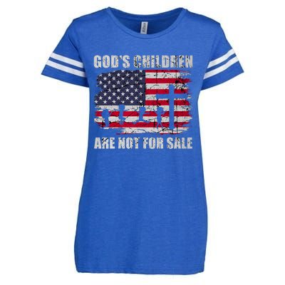 Gods Children Are Not For Sale Christ Christian Vintage Enza Ladies Jersey Football T-Shirt