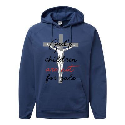 Gods Children Are Not For Sale Protect Children Performance Fleece Hoodie