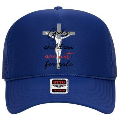 Gods Children Are Not For Sale Protect Children High Crown Mesh Back Trucker Hat