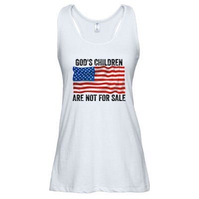 Gods Children Are Not For Sale Ladies Essential Flowy Tank