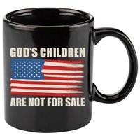 Gods Children Are Not For Sale USA Flag 11oz C Handle Ceramic Mug