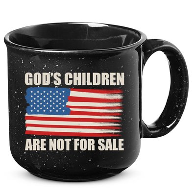 Gods Children Are Not For Sale USA Flag 15oz Campfire Ceramic Mug