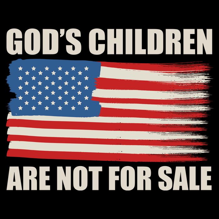 Gods Children Are Not For Sale USA Flag Flat Bill Trucker Hat