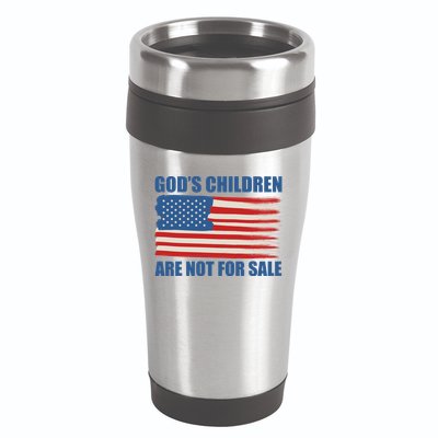 Gods Children Are Not For Sale USA Flag 16oz Travel Tumbler