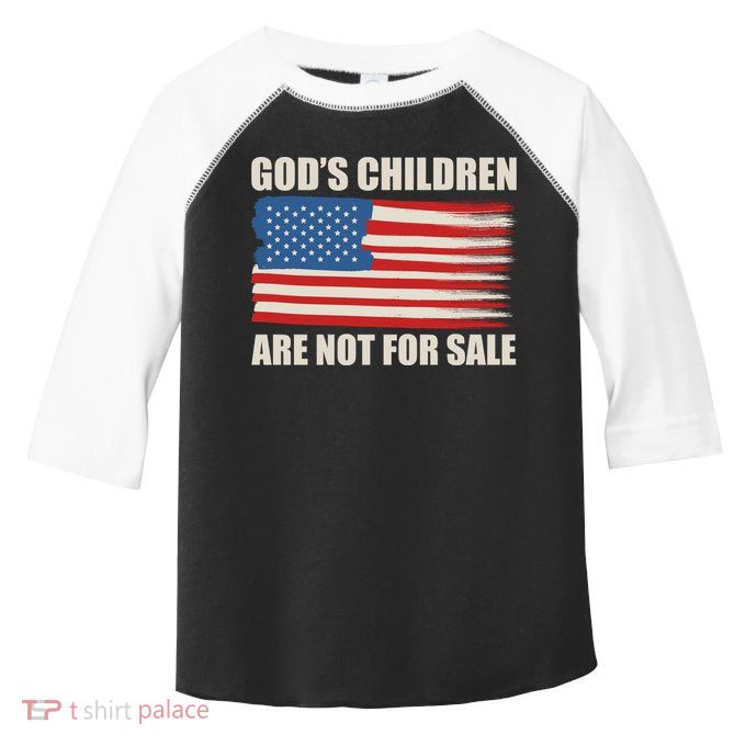 Gods Children Are Not For Sale USA Flag Toddler Fine Jersey T-Shirt