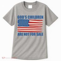 Gods Children Are Not For Sale USA Flag Tall T-Shirt
