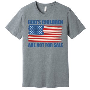 Gods Children Are Not For Sale USA Flag Premium T-Shirt