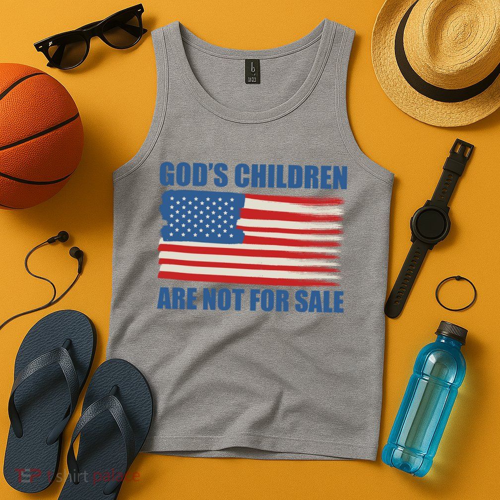 Gods Children Are Not For Sale USA Flag Tank Top