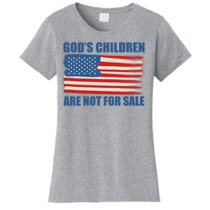 Gods Children Are Not For Sale USA Flag Women's T-Shirt