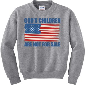 Gods Children Are Not For Sale USA Flag Kids Sweatshirt