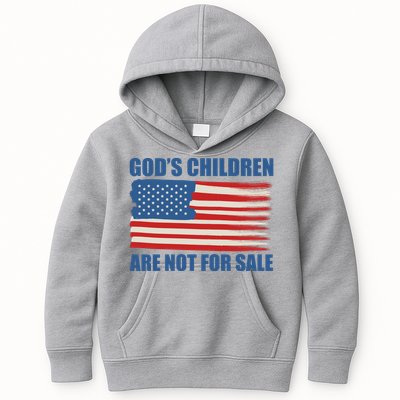 Gods Children Are Not For Sale USA Flag Kids Hoodie