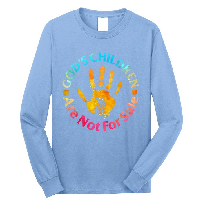 Gods Children Are Not For Sale Hand Prints Long Sleeve Shirt