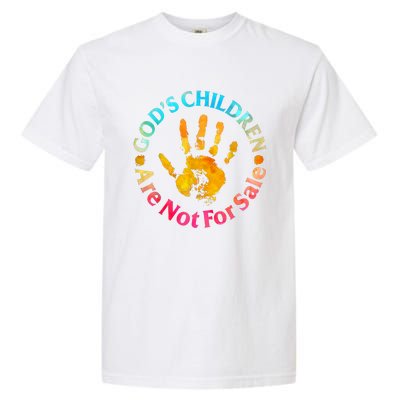 Gods Children Are Not For Sale Hand Prints Garment-Dyed Heavyweight T-Shirt