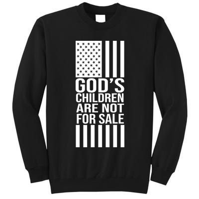 Gods Children Are Not For Sale American Flag Tall Sweatshirt