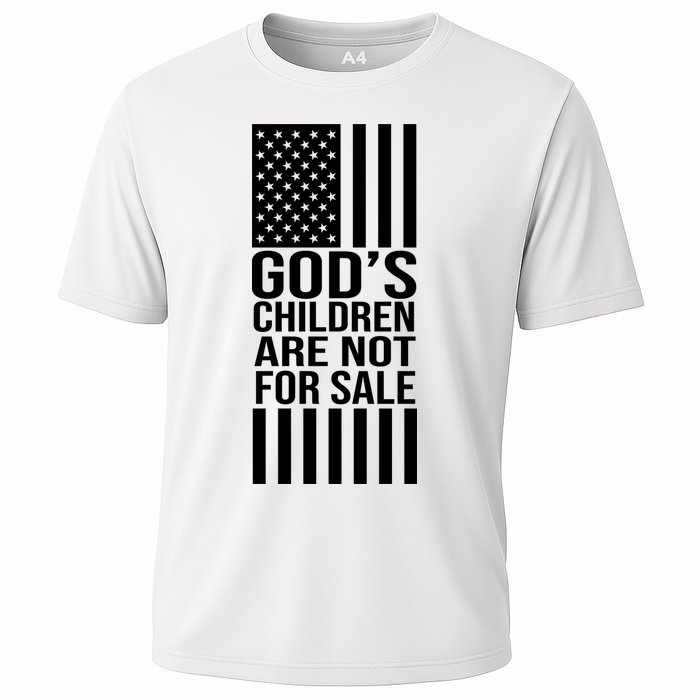 Gods Children Are Not For Sale American Flag Cooling Performance Crew T-Shirt