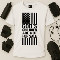 Gods Children Are Not For Sale American Flag Cooling Performance Crew T-Shirt