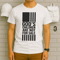 Gods Children Are Not For Sale American Flag T-Shirt