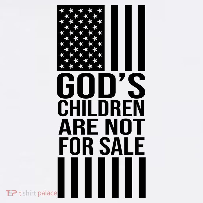 Gods Children Are Not For Sale American Flag T-Shirt