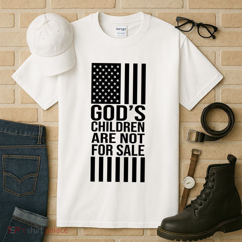 Gods Children Are Not For Sale American Flag Tall T-Shirt