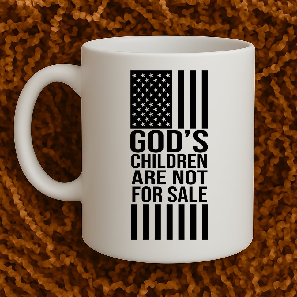 Gods Children Are Not For Sale American Flag Mug