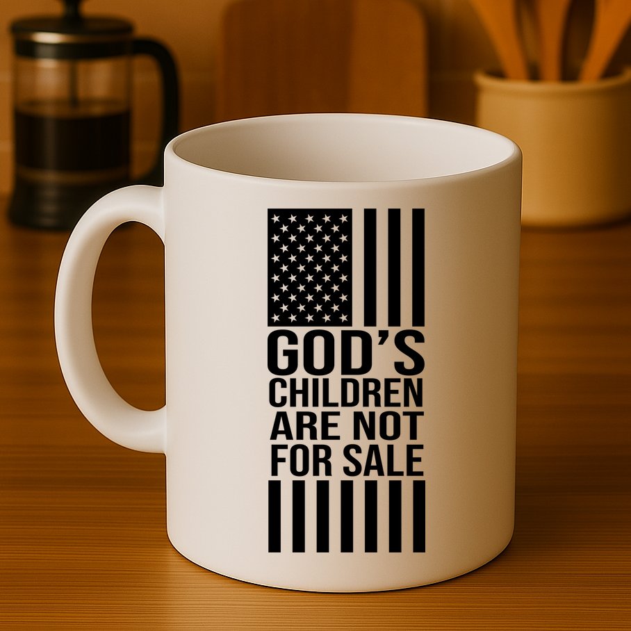 Gods Children Are Not For Sale American Flag Mug