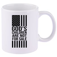 Gods Children Are Not For Sale American Flag 11oz C Handle Ceramic Mug