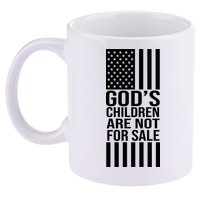 Gods Children Are Not For Sale American Flag 11oz C Handle Ceramic Mug