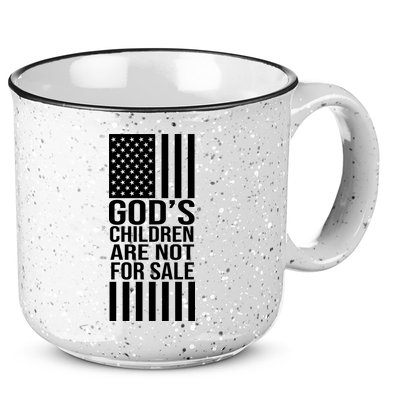 Gods Children Are Not For Sale American Flag 15oz Campfire Ceramic Mug