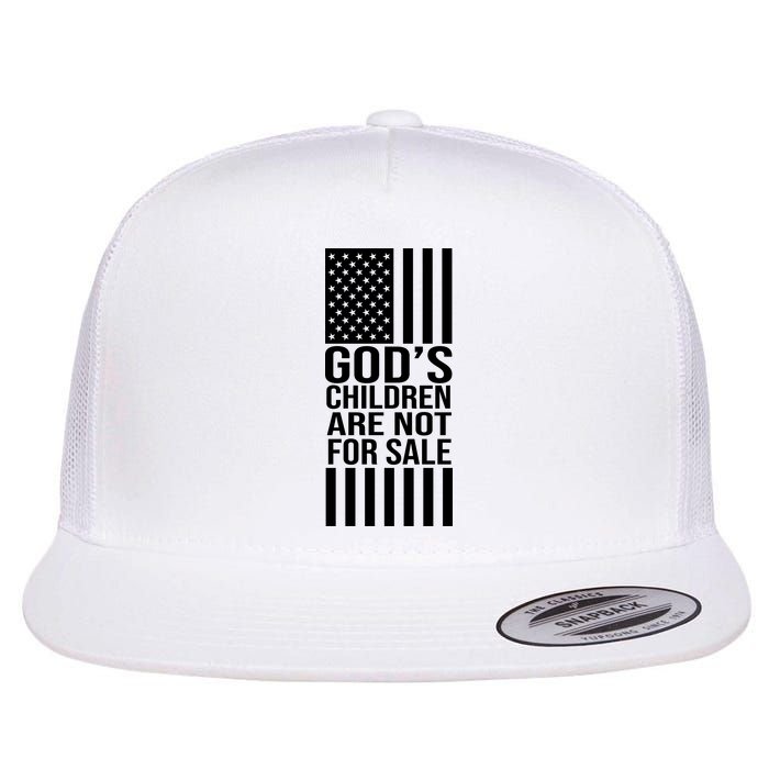 Gods Children Are Not For Sale American Flag Flatbill Hat
