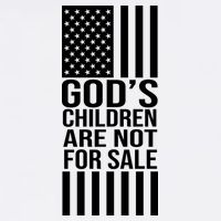 Gods Children Are Not For Sale American Flag Flatbill Hat