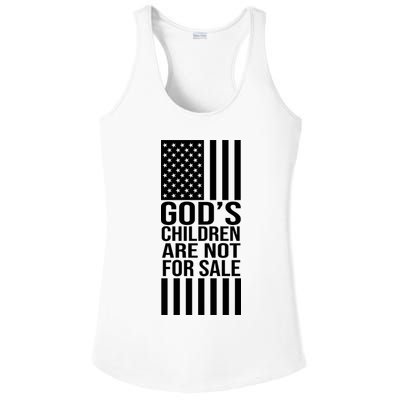 Gods Children Are Not For Sale American Flag Ladies PosiCharge Competitor Racerback Tank