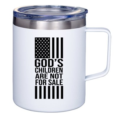 Gods Children Are Not For Sale American Flag 12oz Stainless Steel Coffee Mug