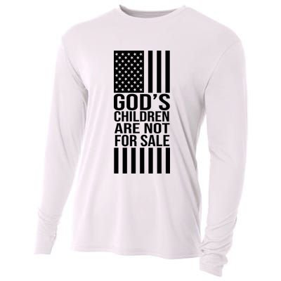 Gods Children Are Not For Sale American Flag Cooling Performance Long Sleeve Crew
