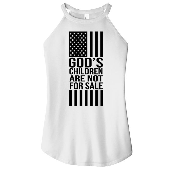 Gods Children Are Not For Sale American Flag Women's Perfect Tri Rocker Tank