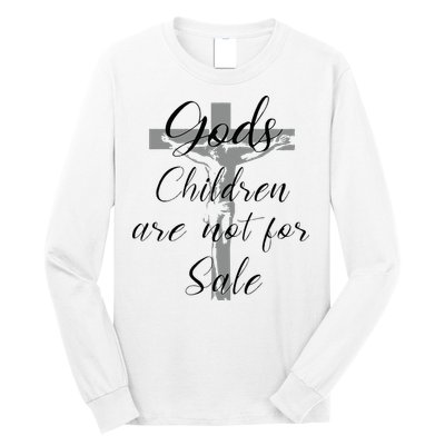 God's Children Are Not For Sale Jesus Christ Christian Long Sleeve Shirt