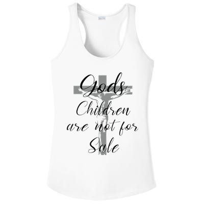 God's Children Are Not For Sale Jesus Christ Christian Ladies PosiCharge Competitor Racerback Tank