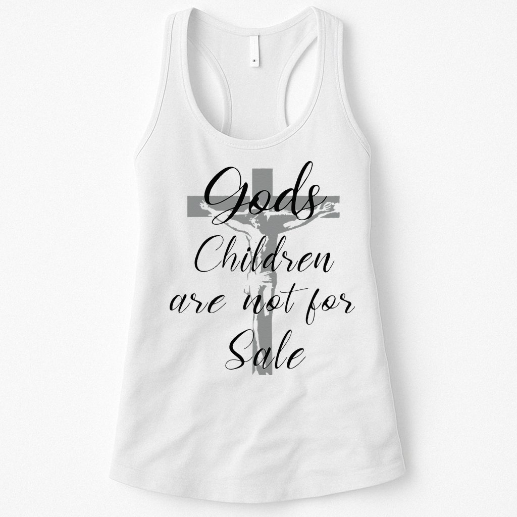 God's Children Are Not For Sale Jesus Christ Christian Womens Tank Top
