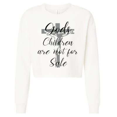 God's Children Are Not For Sale Jesus Christ Christian Cropped Pullover Crew