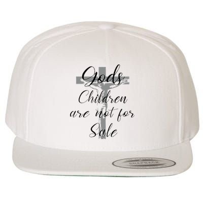 God's Children Are Not For Sale Jesus Christ Christian Wool Snapback Cap
