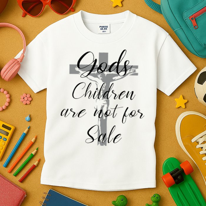 God's Children Are Not For Sale Jesus Christ Christian Kids T-Shirt