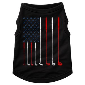 Golf Clubs American Flag Doggie Tank