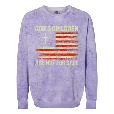 Gods Children Are Not For Sale Funny Quote Gods Children Colorblast Crewneck Sweatshirt