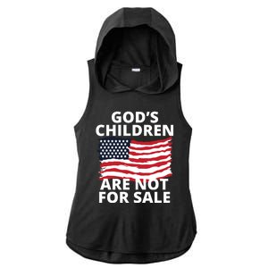 Gods Children Are Not For Sale Awareness Ladies PosiCharge Tri-Blend Wicking Draft Hoodie Tank