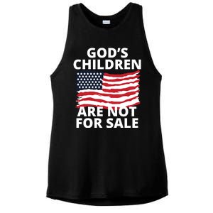 Gods Children Are Not For Sale Awareness Ladies PosiCharge Tri-Blend Wicking Tank