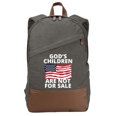 Gods Children Are Not For Sale Awareness Cotton Canvas Backpack