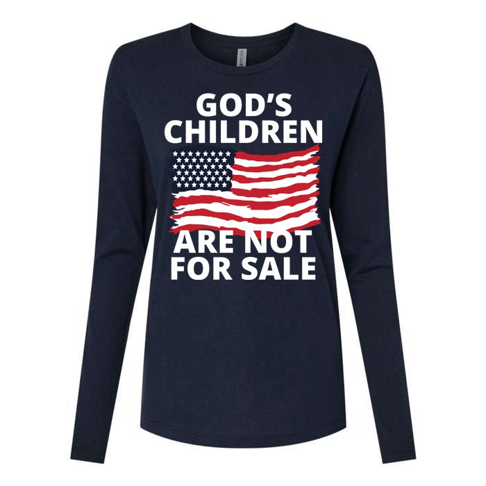 Gods Children Are Not For Sale Awareness Womens Cotton Relaxed Long Sleeve T-Shirt