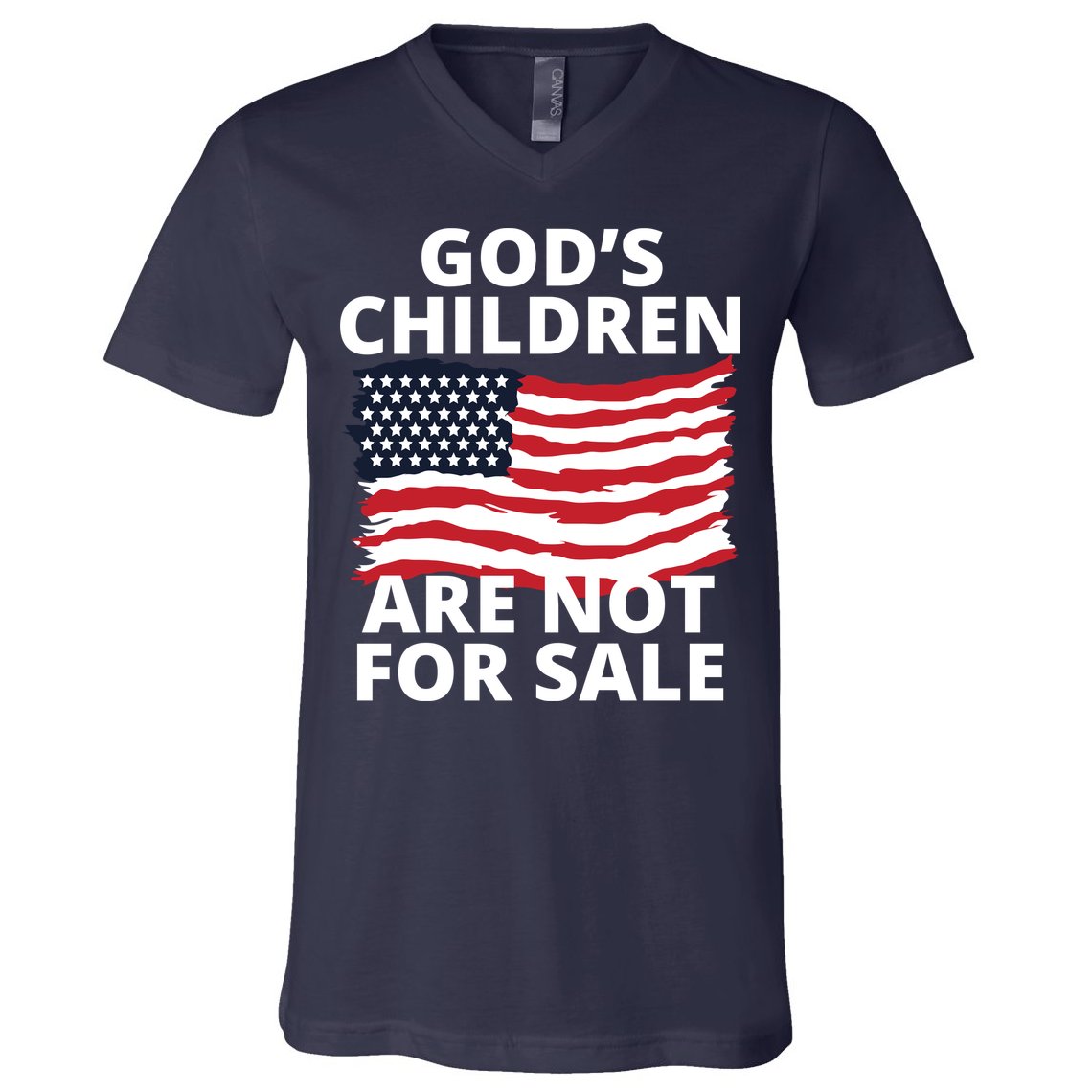 Gods Children Are Not For Sale Awareness V-Neck T-Shirt