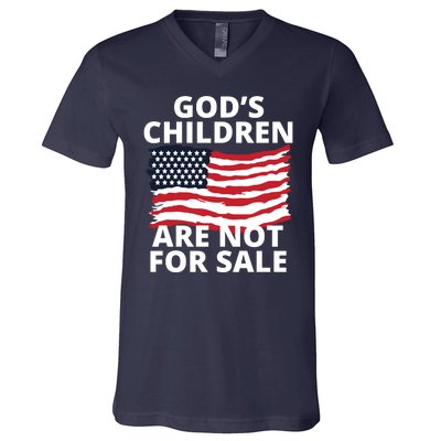 Gods Children Are Not For Sale Awareness V-Neck T-Shirt