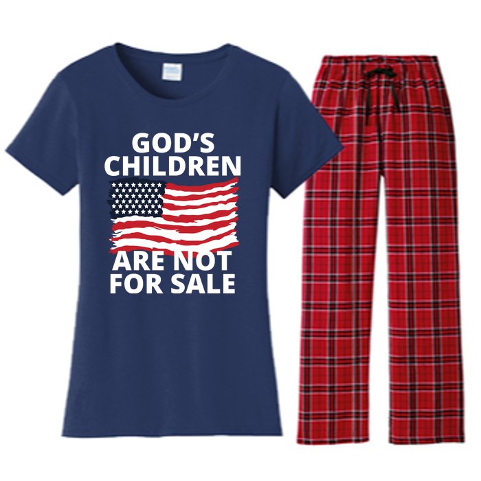 Gods Children Are Not For Sale Awareness Women's Flannel Pajama Set